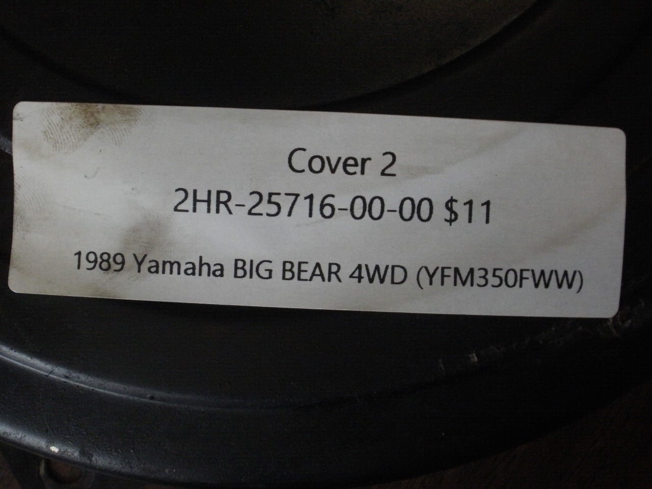1989 Yamaha BIG BEAR 4WD (YFM350FWW) COVER 2 2HR-25716-00-00