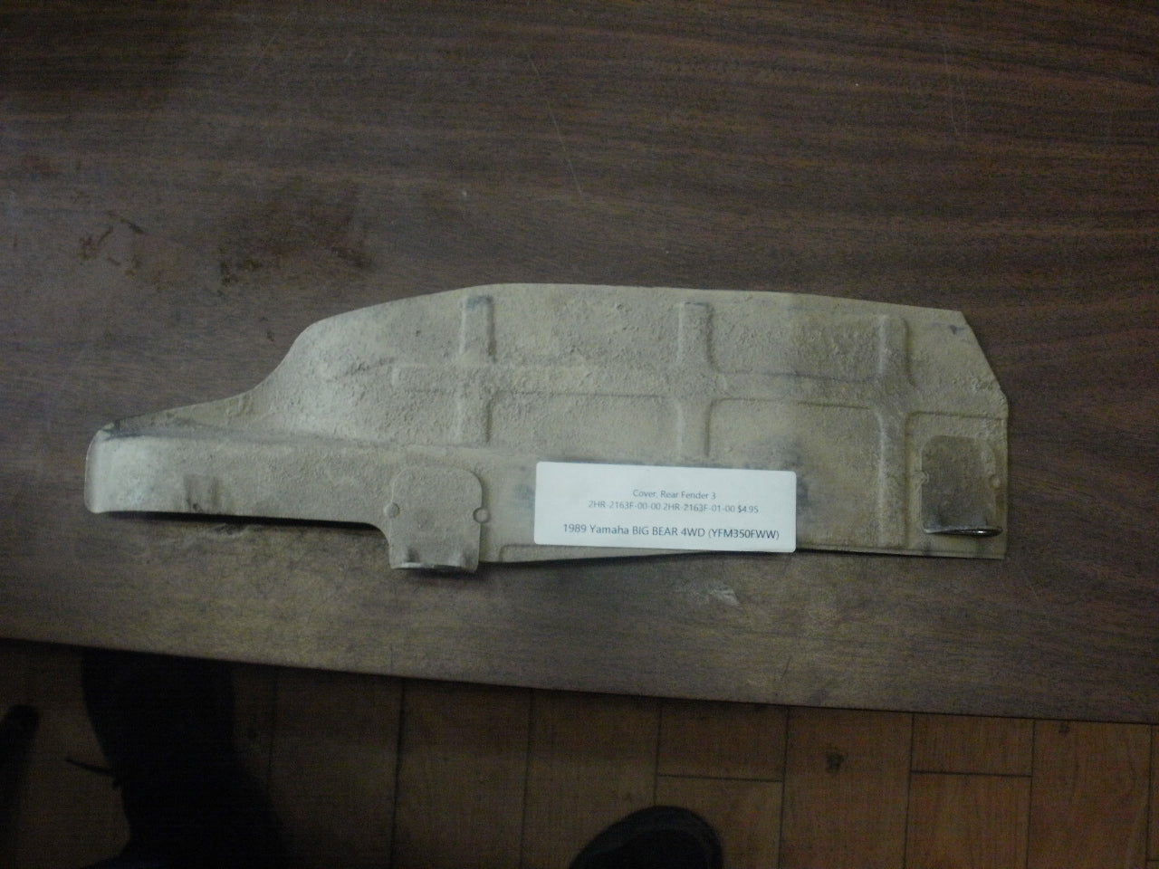 1989 Yamaha BIG BEAR 4WD (YFM350FWW) COVER, REAR FENDER 3 2HR-2163F-01-00