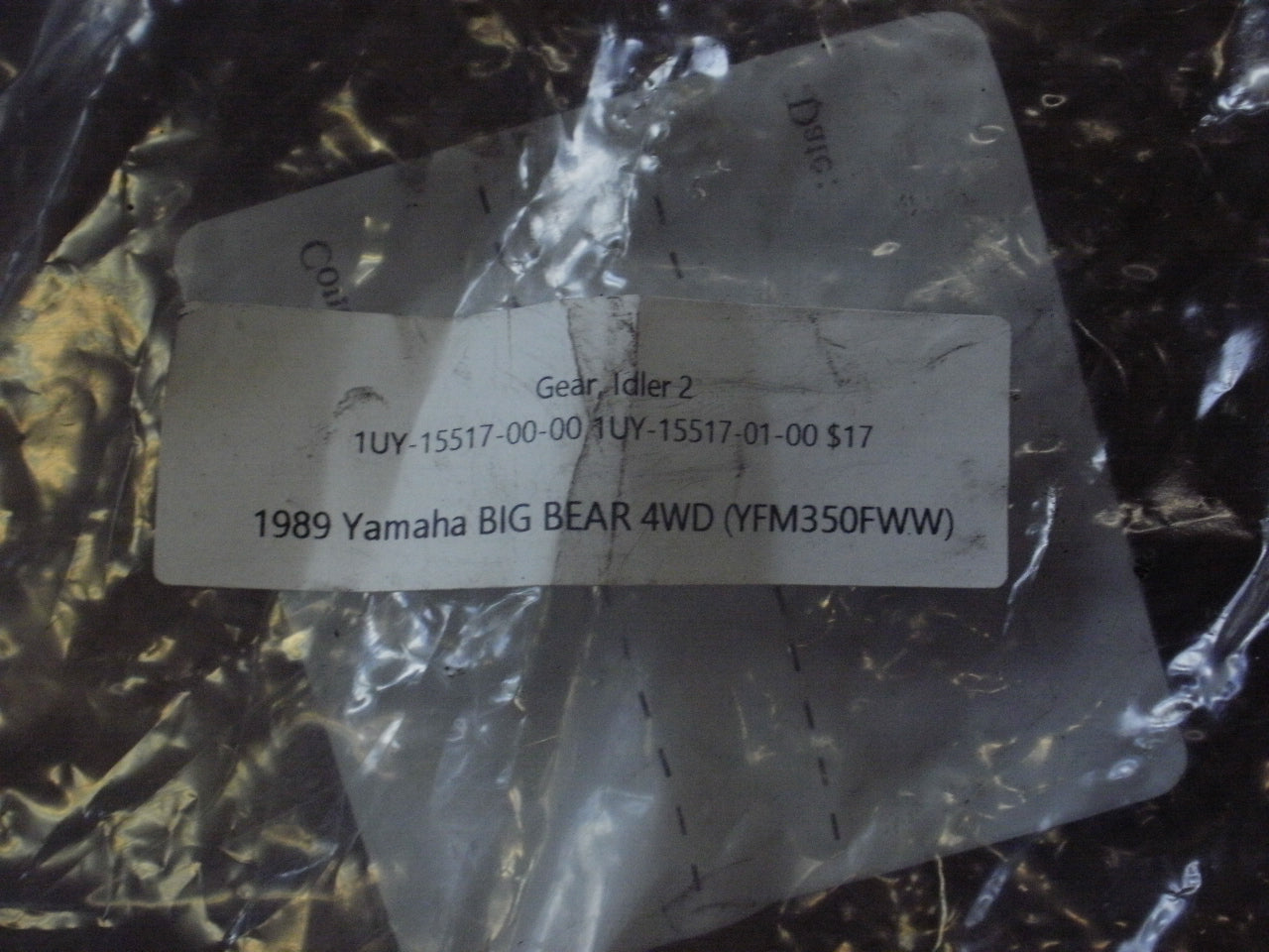 1989 Yamaha BIG BEAR 4WD (YFM350FWW) GEAR, IDLER 2 1UY-15517-01-00