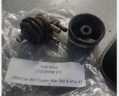 2004 CAN-AM TRAXTER MAX STD & MAX XT FUEL VALVE 275500098