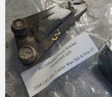 2004 CAN-AM TRAXTER MAX STD & MAX XT RH DIFFERENTIAL FRONT BRACKET 705400069
