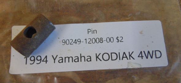 1993 YAMAHA KODIAK 400 4WD Pin 90249-12008-00