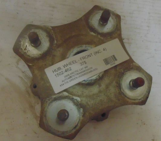 2008 ARCTIC CAT 366 AUTO TRANSMISSION 4X4 FIS GREEN HUB WHEEL FRONT 1502-462