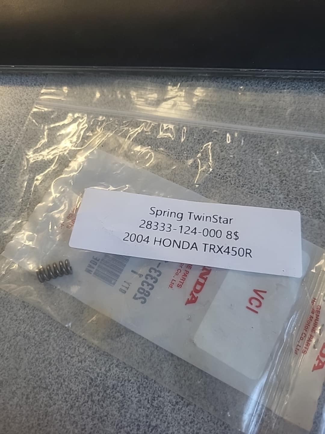 2004 HONDA TRX450R SPRING TWINSTAR 28333-124-00